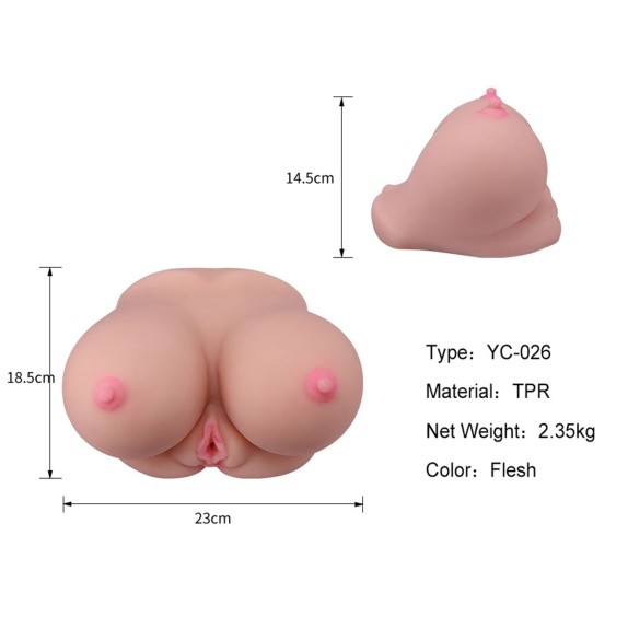 MASTURBATORE PER UOMO CON TETTE, VAGINA E ANO TITS FUCK-OF