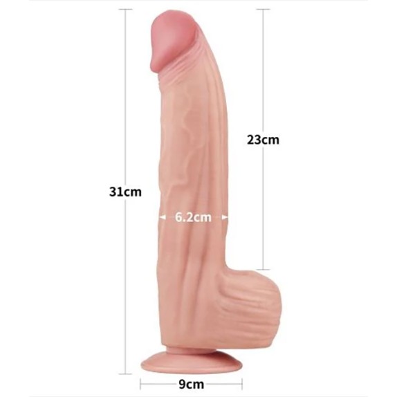 copy of FALLO REALISTICO KING SIZED CON PELLE SCORREVOLE 12" LOVETOY
