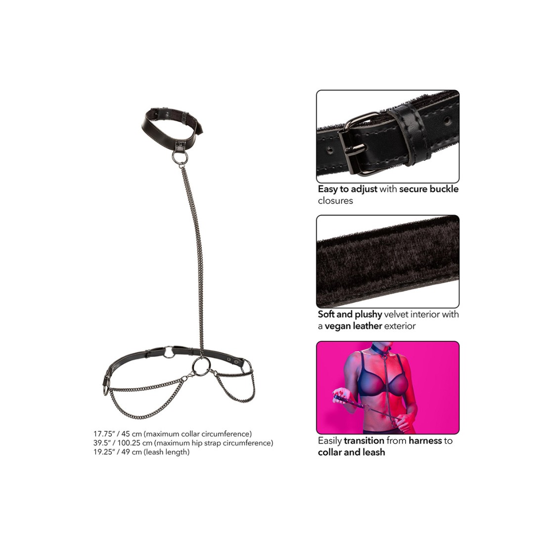 HARNESS & COLLARE GUINZAGLIO ACCESSORIO 2 IN 1...