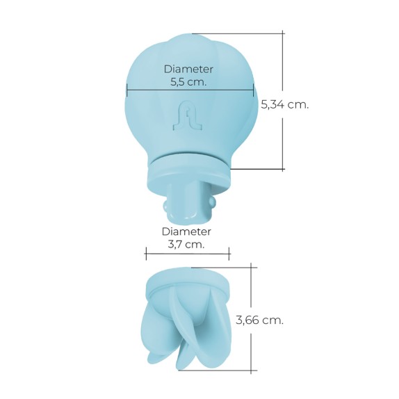 STIMOLATORE CLITORIDEO CON TESTINE INTERCAMBIABILI SEX TOY CARESS