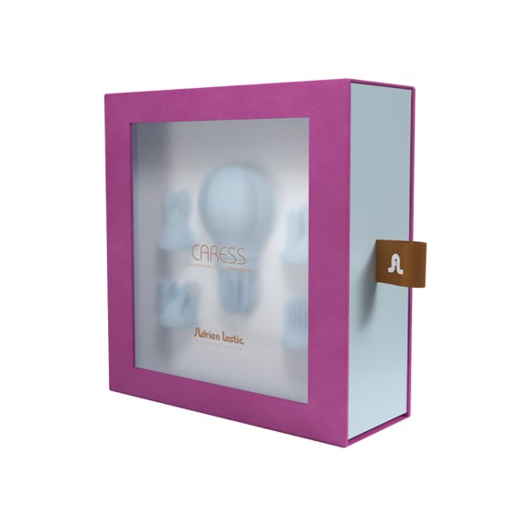 STIMOLATORE CLITORIDEO CON TESTINE INTERCAMBIABILI SEX TOY CARESS
