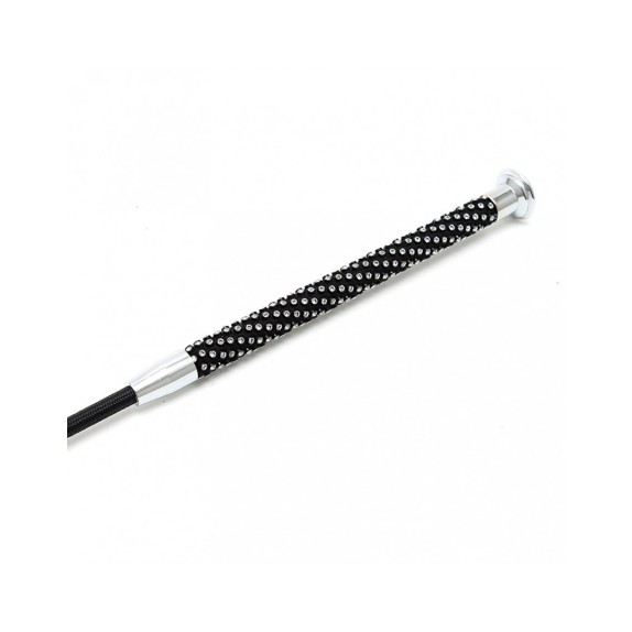 FRUSTINO CON LINGUETTA DOPPIA SEXY CON MANICO LUNGO IN CORDA E DIAMANTI HORSE WHIP-OF