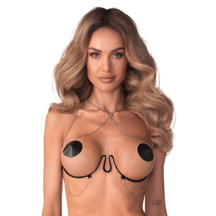 REGGISENO HARNESS CON FERRETTO E CATENE GIOIELLO LUSTIQUE...