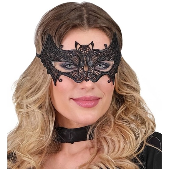 MASCHERINA IN PIZZO SEXY PER OCCHI A FORMA DI PIPISTRELLO