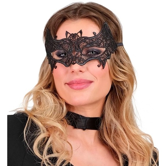 MASCHERINA IN PIZZO SEXY PER OCCHI A FORMA DI PIPISTRELLO