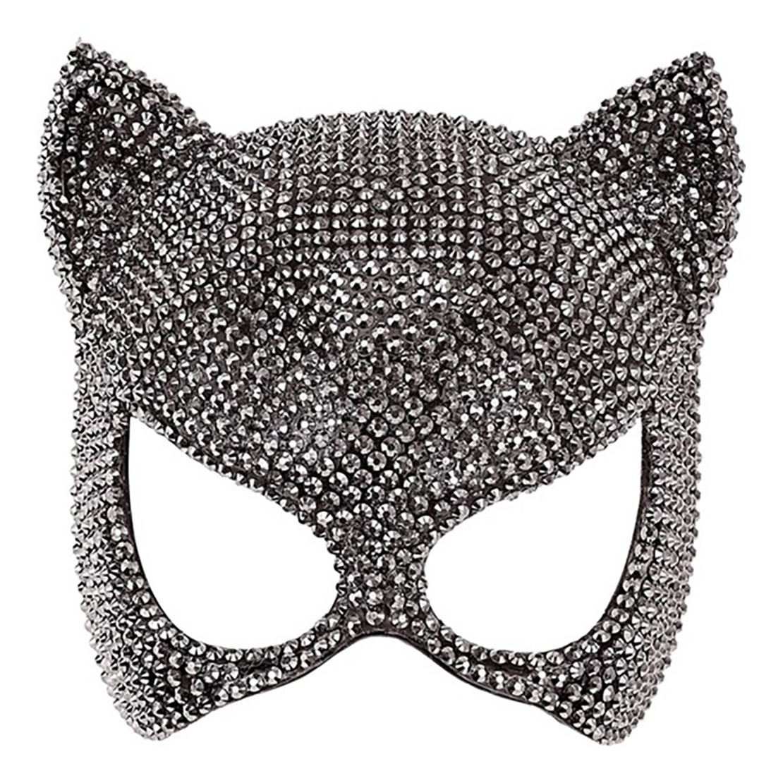 MASCHERA DA GATTO SEXY RIGIDA CON STRASS