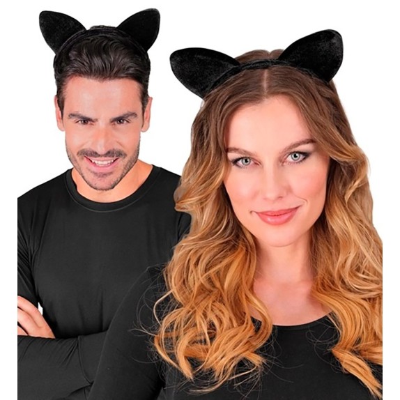 ORECCHIE DA GATTA SEXY IN VELLUTO MORBIDO UNISEX