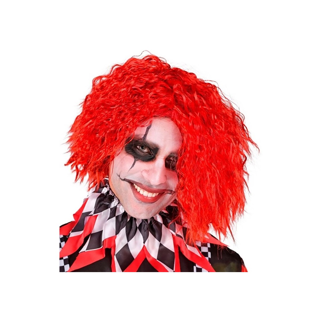 PARRUCCA ROSSA DA CLOWN PAZZO RICCI RIBELLI PER...