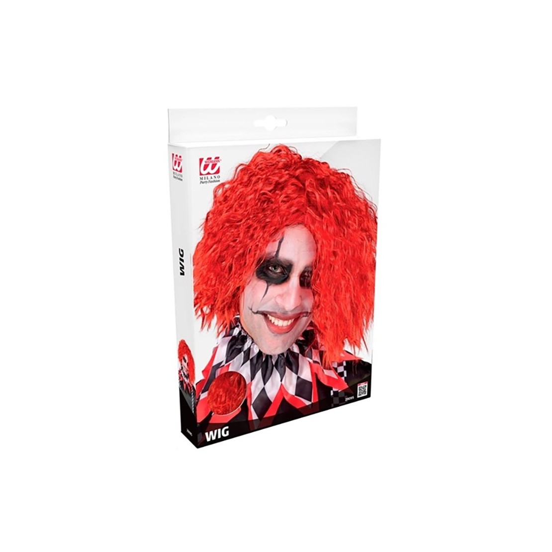 PARRUCCA ROSSA DA CLOWN PAZZO