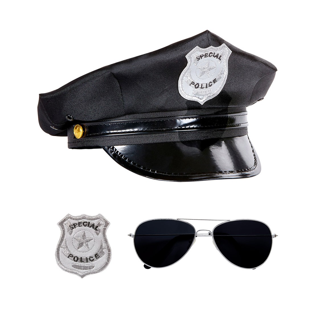 SET 3 PEZZI PER TRAVESTIMENTO DA POLIZIOTTO PER...