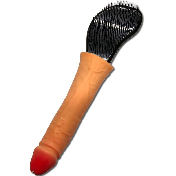 SPAZZOLA PER CAPELLI SEXY CON MANICO A PENE GADGET SCHERZOSO