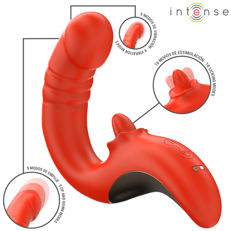 SEX TOY DOPPIO PER DONNA CON LINGUA ROTANTE E MOVIMENTO A... 2