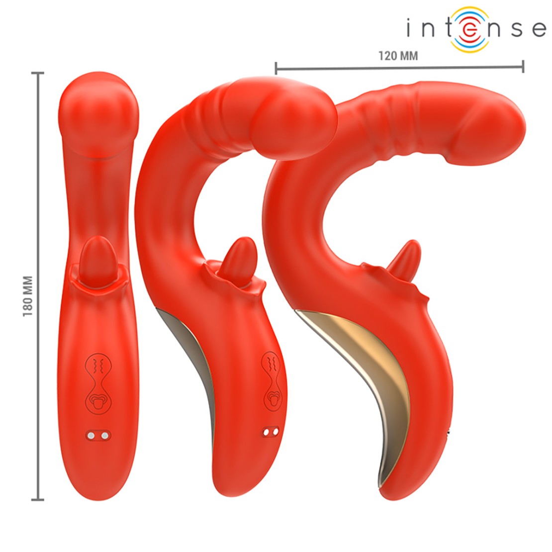 SEX TOY DOPPIO PER DONNA CON LINGUA ROTANTE E...