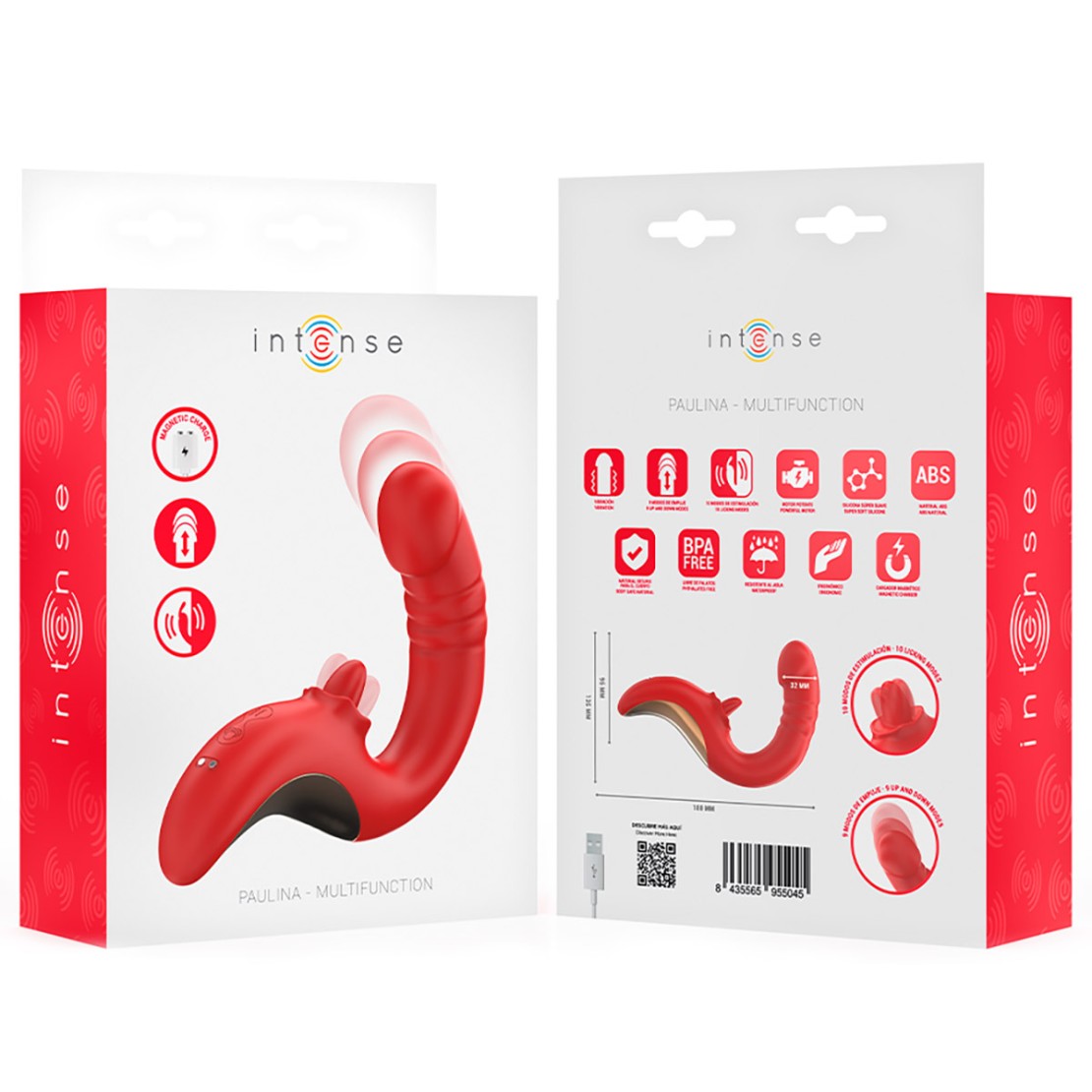 SEX TOY DOPPIO PER DONNA CON LINGUA ROTANTE E...