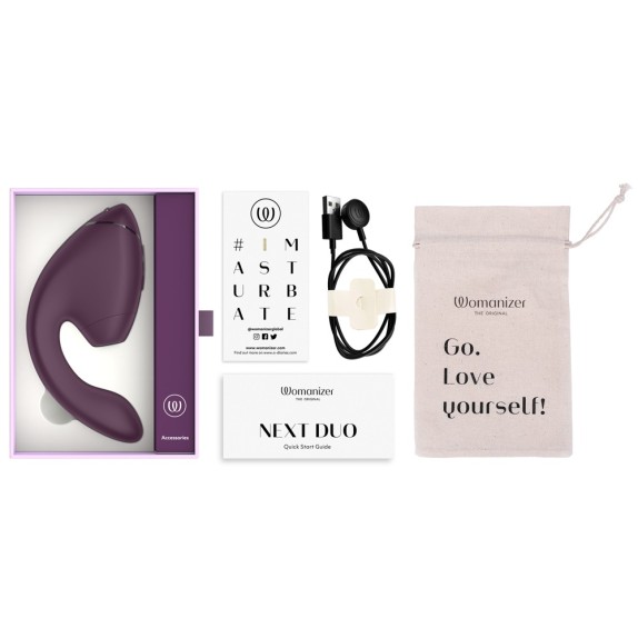 WOMANIZER NEXT DUO STIMOLATORE DOPPIO SUCCHIA CLITORIDE E VIBRATORE PUNTO G