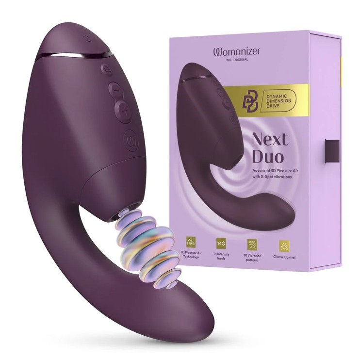 WOMANIZER NEXT DUO STIMOLATORE DOPPIO SUCCHIA CLITORIDE E... 2