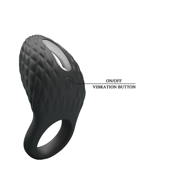 ANELLO PER IL PENE VIBRANTE CON RILIEVI STIMOLANTI RICARICABILE HELOISE