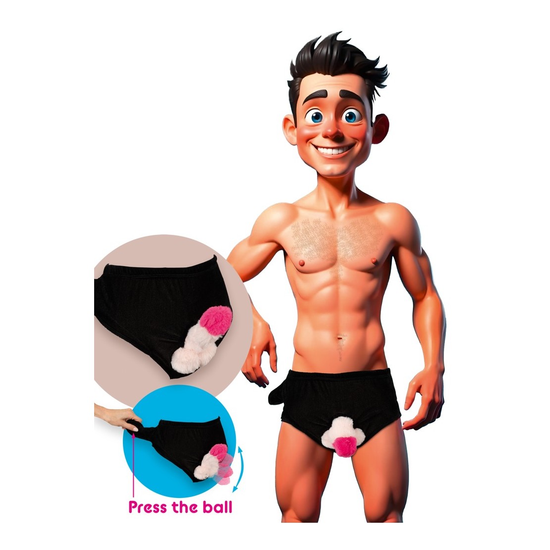 SLIP CON PENE IN PELUCHES CHE SI ALZA GADGET...