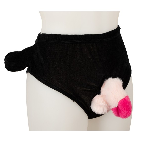 SLIP CON PENE IN PELUCHES CHE SI ALZA GADGET SCHERZOSO