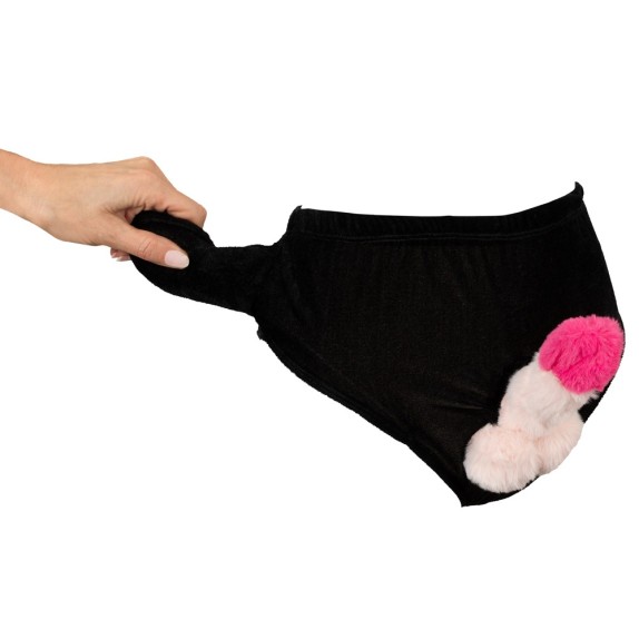 SLIP CON PENE IN PELUCHES CHE SI ALZA GADGET SCHERZOSO