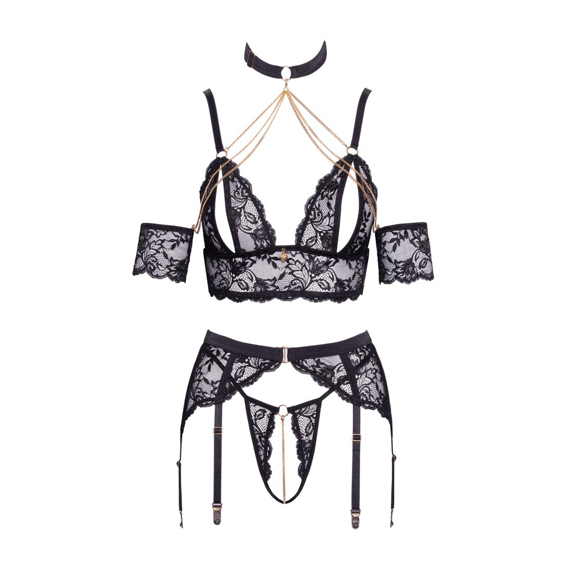 COMPLETO INTIMO SEXY PER DONNA CON PIZZO SET 4...