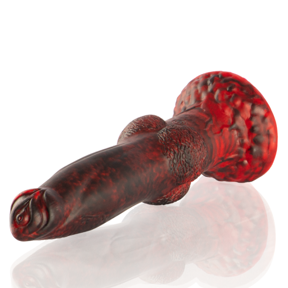 FALLO DILDO VIBRANTE ROSSO NERO 22,5 CM CON TELECOMANDO WIRELESS