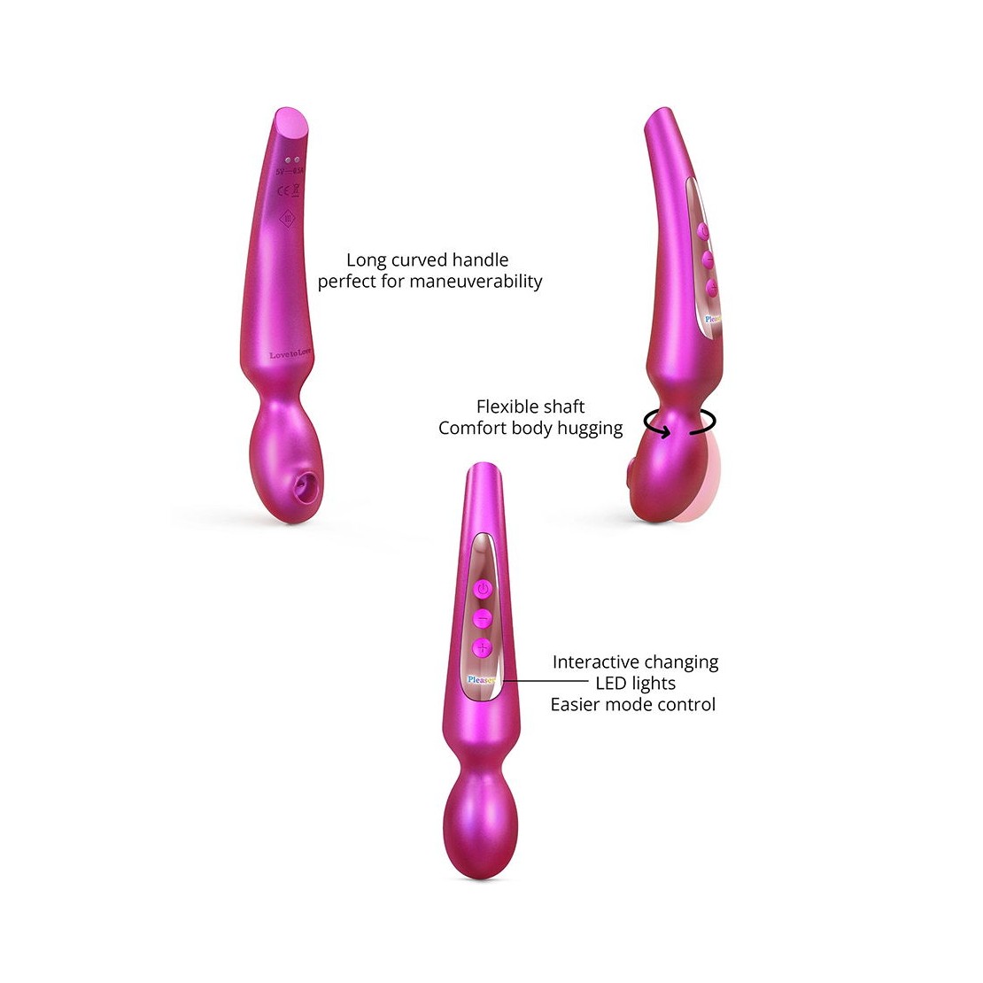 WAND SEX TOY FLESSIBILE CON LINGUA MOBILE E...
