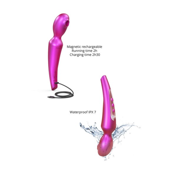 WAND SEX TOY FLESSIBILE CON LINGUA MOBILE E VIBRANTE PLEASER CON DADI INCLUSI