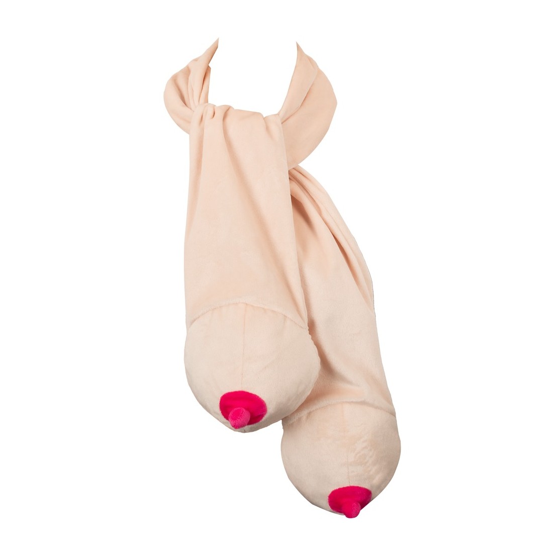 SCIARPA MORBIDA CON PELUCHES A FORMA DI TETTE...
