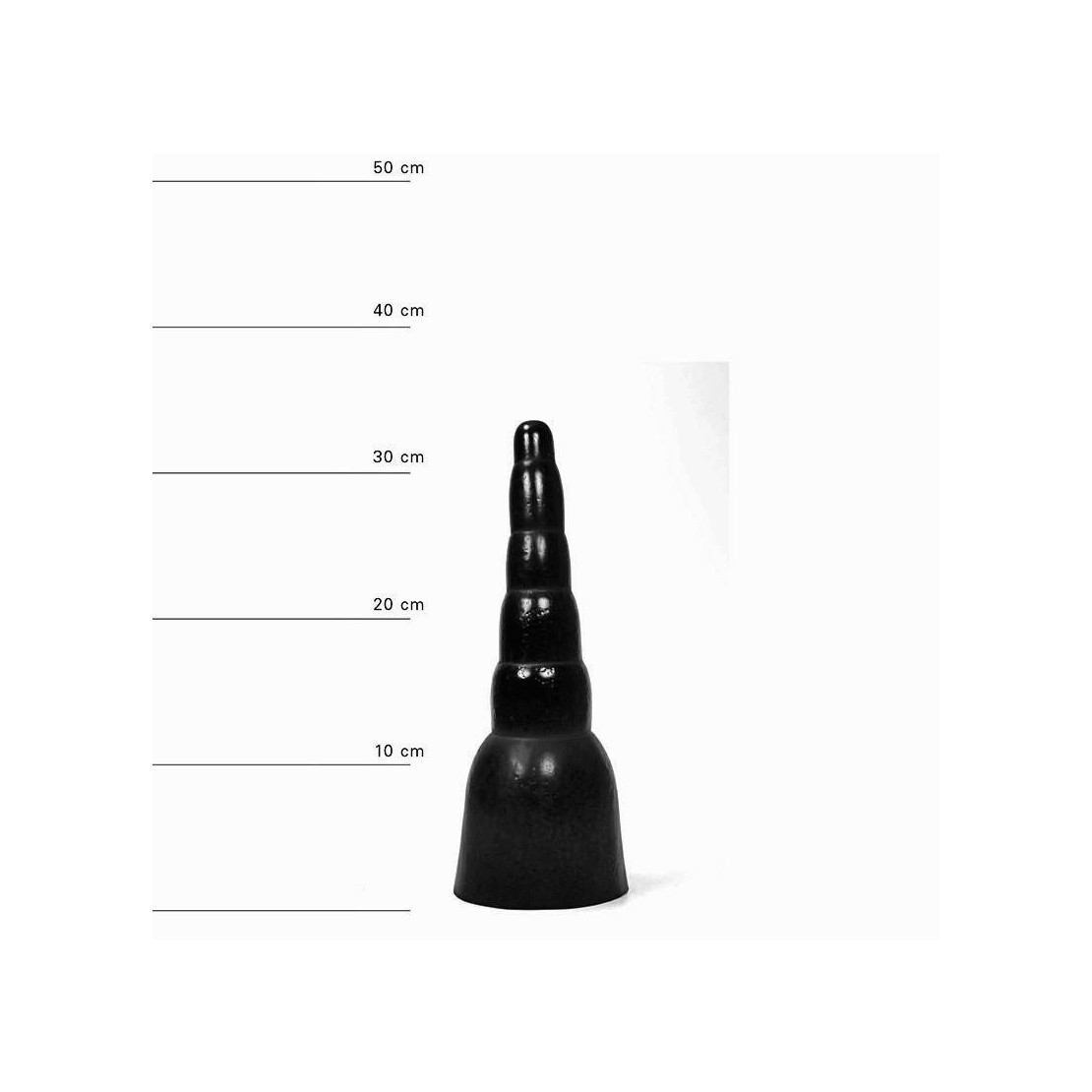 DILDO ALL BLACK NERO IN GOMMA 32 CM          