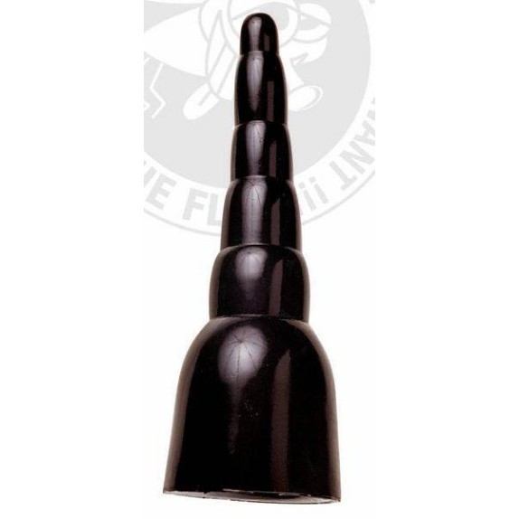 DILDO ALL BLACK NERO IN GOMMA 32 CM          