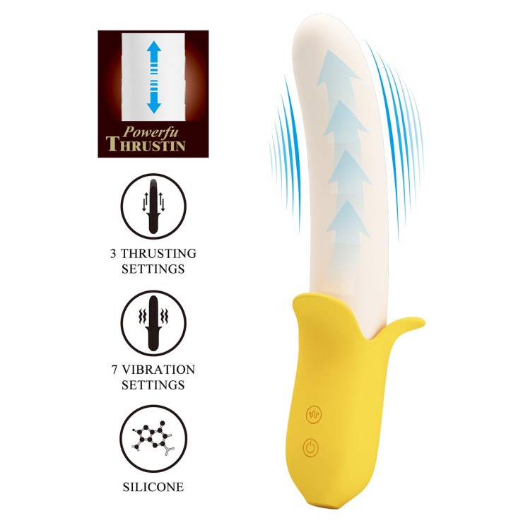 BANANA GEEK VIBRATORE PUNTO G CON MOVIMENTO SU E GIÙ