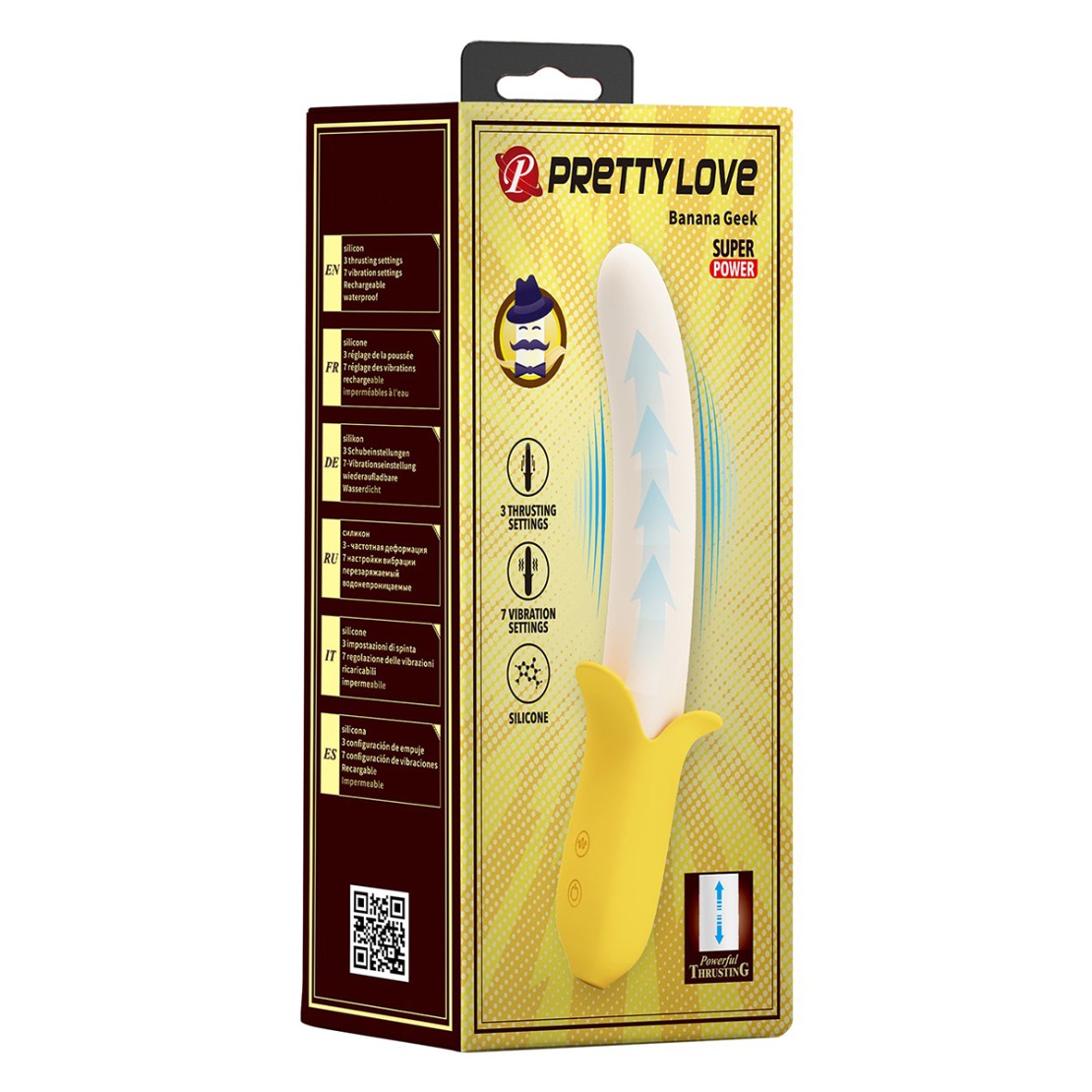 BANANA GEEK VIBRATORE PUNTO G CON MOVIMENTO SU...