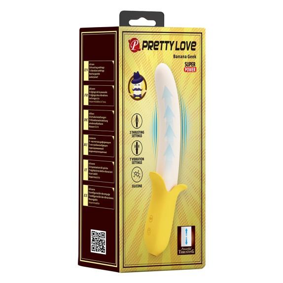BANANA GEEK VIBRATORE PUNTO G CON MOVIMENTO SU E GIÙ