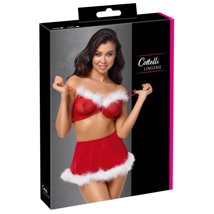 BABBA NATALE SET 3 PEZZI PER DONNA IN TULLE CON GONNA