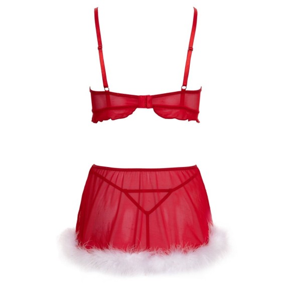BABBA NATALE SEXY SET 3 PEZZI PER DONNA IN TULLE CON GONNA