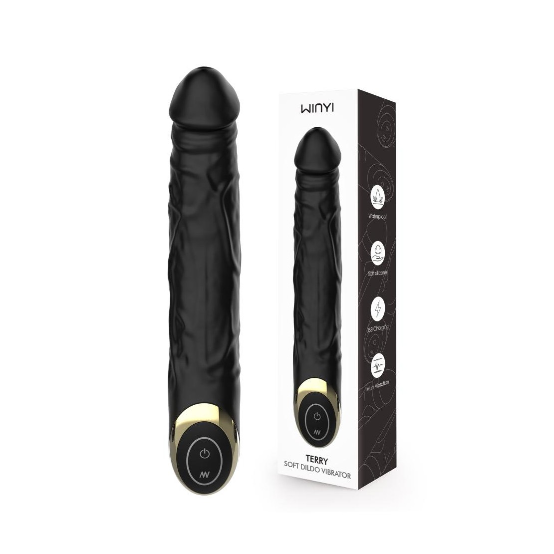 copy of FALLO VIBRANTE IN SILICONE MORBIDO NERO...