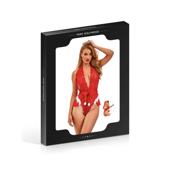 BODY SEXY PER DONNA DA BABBA NATALE IN PIZZO ROSSO OH YEAH