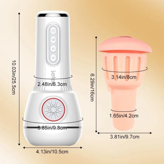 MASTURBATORE AUTOMATICO A FORMA DI VAGINA CON VIBRAZIONE, SUZIONE, GEMITI SM340