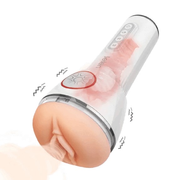 MASTURBATORE AUTOMATICO A FORMA DI VAGINA CON VIBRAZIONE, SUZIONE, GEMITI SM340