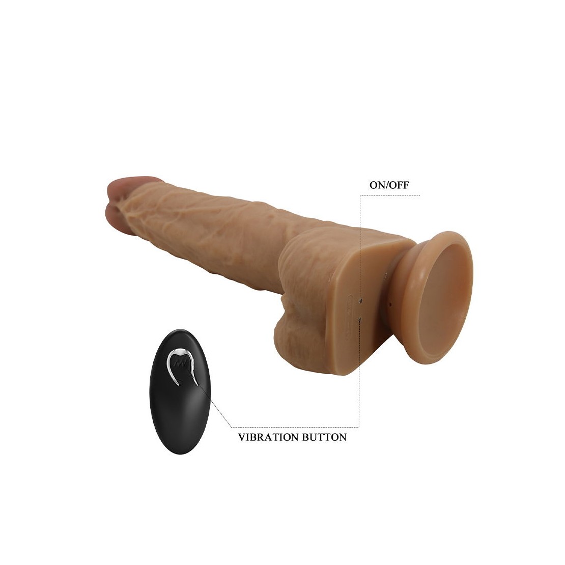 VIBRATORE DILDO REALISTICO CON MOVIMENTO SU E...