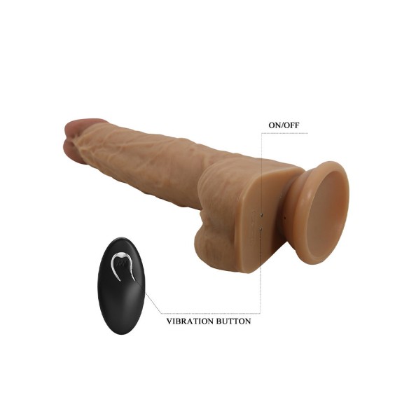 VIBRATORE DILDO REALISTICO CON MOVIMENTO SU E GIÙ CON TELECOMANDO JONATHAN