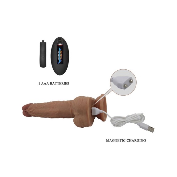 VIBRATORE DILDO REALISTICO CON MOVIMENTO SU E GIÙ CON TELECOMANDO JONATHAN