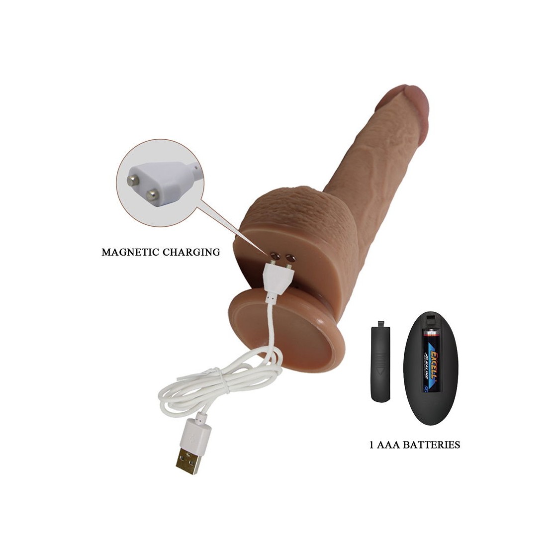 SEX TOY REALISTICOVIBRANTE CON MOVIMENTO SU E...