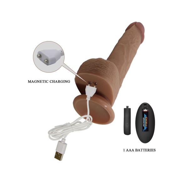 SEX TOY REALISTICOVIBRANTE CON MOVIMENTO SU E GIÙ CON TELECOMANDO TOMMY