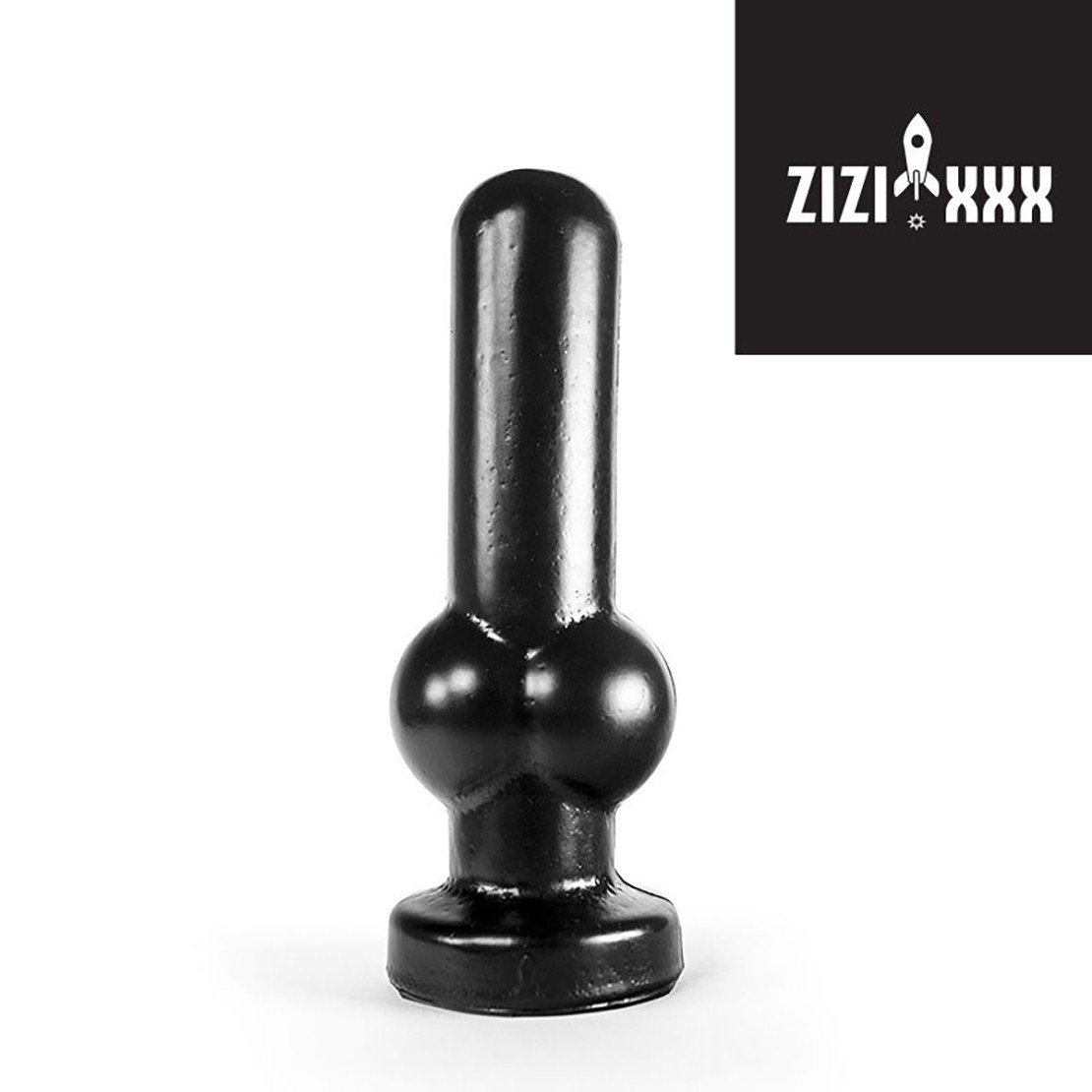 PLUG ANALE LISCIO IN PVC NERO CON RIGONFIAMENTI...
