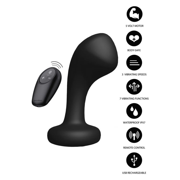 PLUG PROSTATICO CON VIBRAZIONI POTENTI WIRELESS BULLSHEAD 2