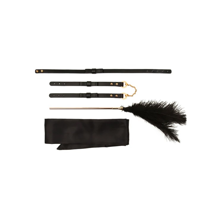 KIT 4 PEZZI IN ECOPELLE PER GIOCHI BDSM SOFT TEASE BONDAGE 2