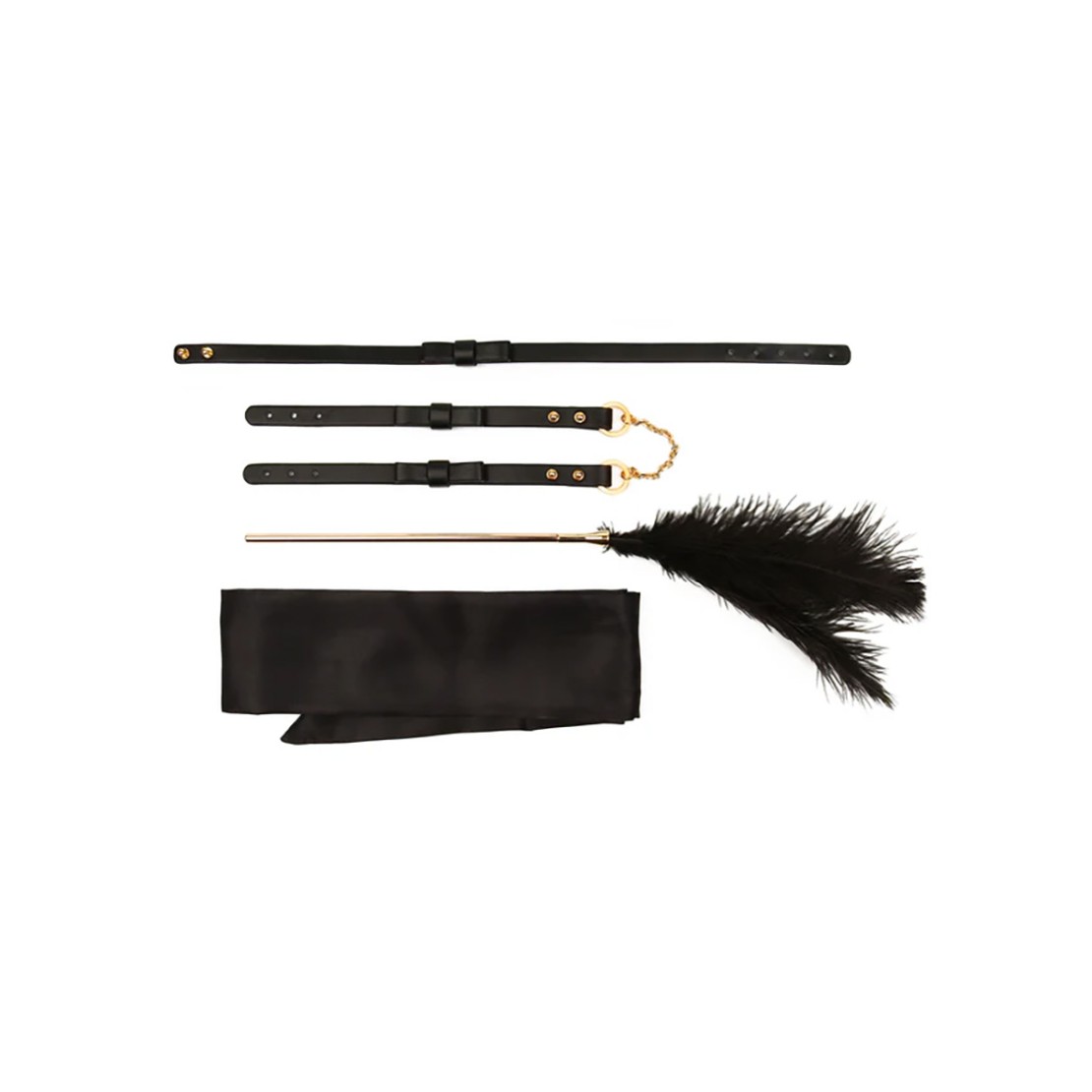 KIT 4 PEZZI IN ECOPELLE PER GIOCHI BDSM SOFT...