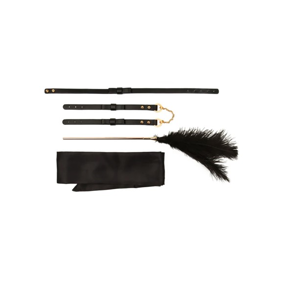 KIT 4 PEZZI IN ECOPELLE PER GIOCHI BDSM SOFT TEASE BONDAGE